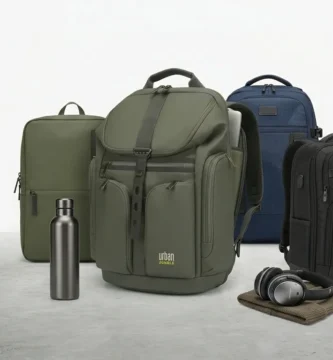 "Collection of stylish college backpacks including Urban Jungle Soho Workpack and premium laptop bags for students."
