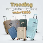 Trending budget-friendly hardshell suitcases under ₹3000 featuring top color choices.