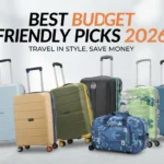 Collection of best budget-friendly travel luggage and suitcases for 2026