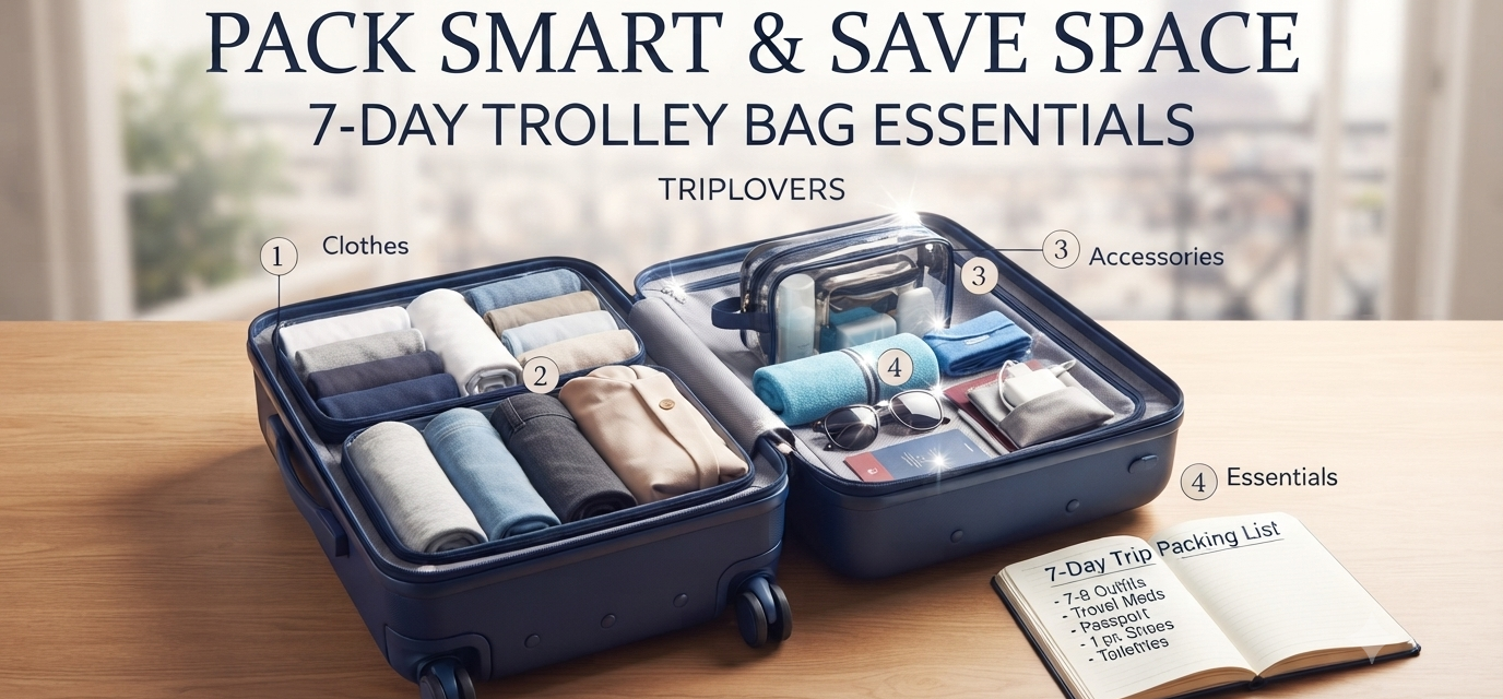 How to pack a trolley bag for a 7-day trip