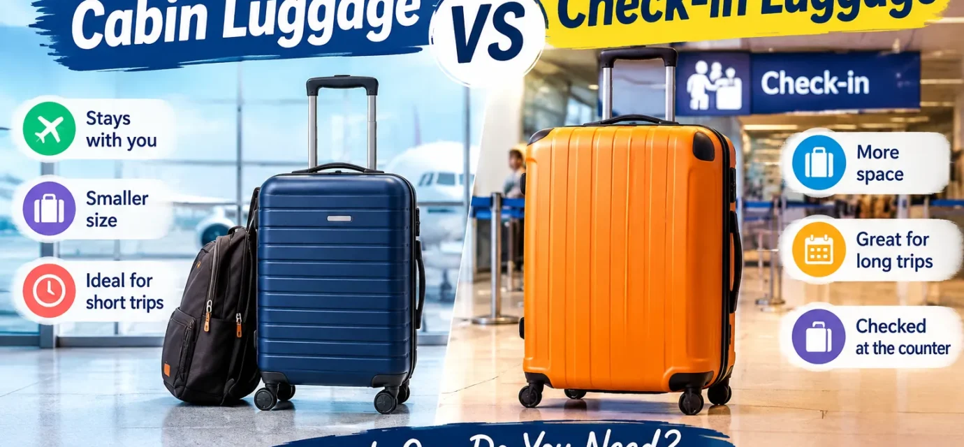 Cabin luggage vs check-in luggage comparison
