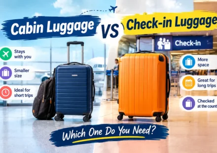 Cabin luggage vs check-in luggage comparison