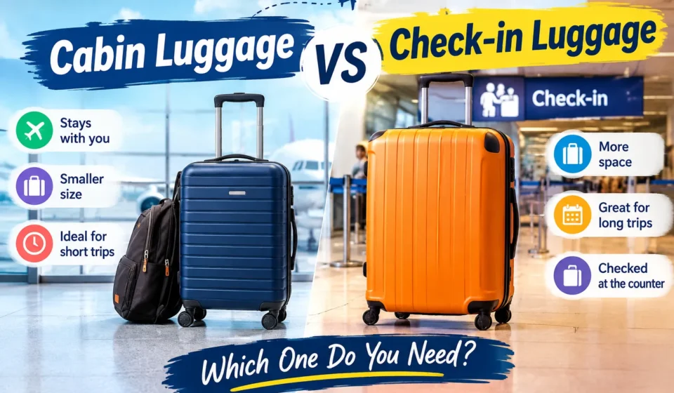 Cabin luggage vs check-in luggage comparison