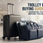 Modern trolley bag and travel luggage displayed in an airport terminal for the 2026 buying guide