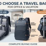 Travel backpack for office and vacation with laptop compartment