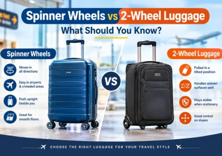 Spinner wheels vs 2-wheel luggage comparison for travellers